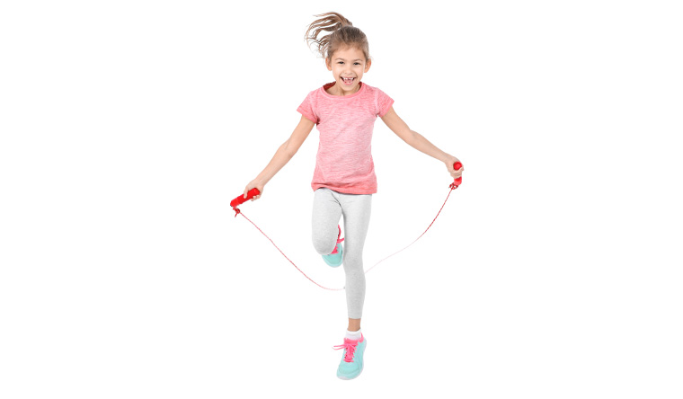 child skipping rope