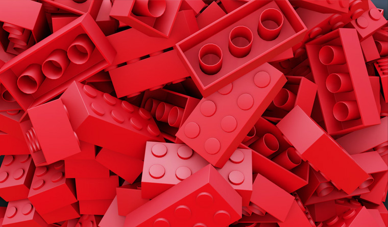 red lego pieces