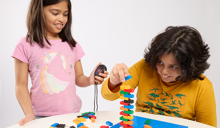 kids playing with lego