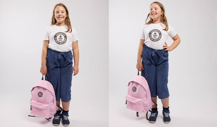 girl with school bag