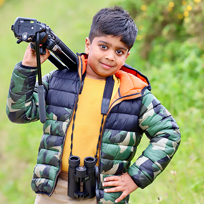 Aneeshwar with camera tripod