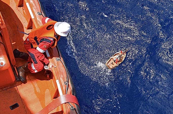 A2 boat being released