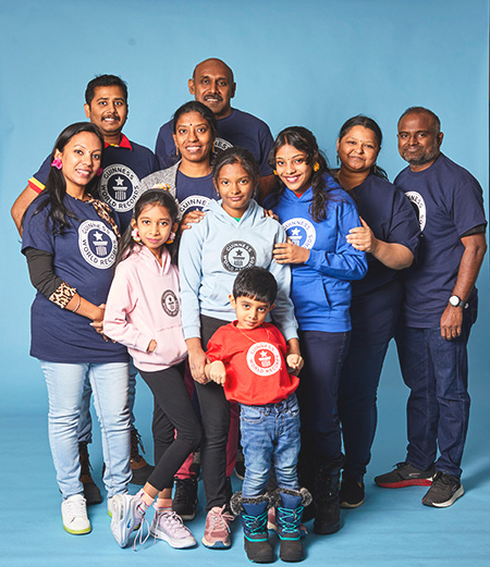 Chennai Hoopers posing with family