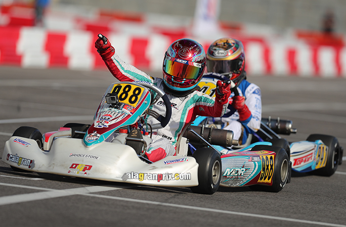 chloe racing in go kart