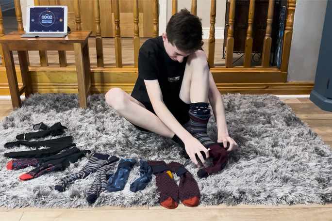 Cillian attempting record with socks