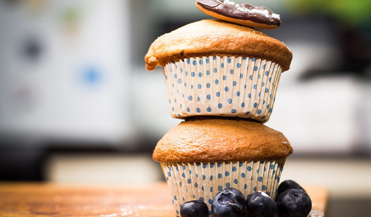 cupcakes stacked