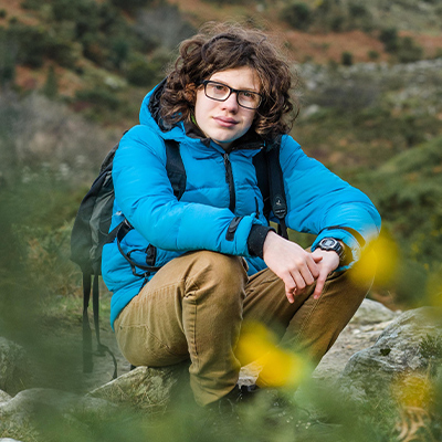 Dara McAnulty wearing blue jacket posing