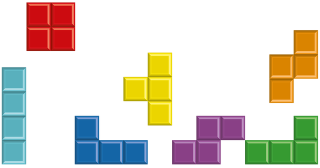 multicoloured tetris blocks