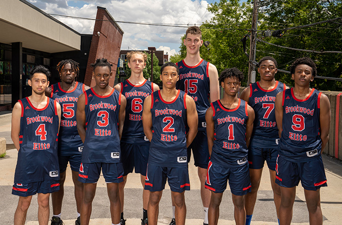 olivier with his basketball team