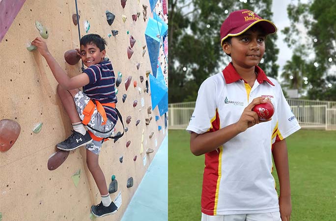 Pritish playing sports
