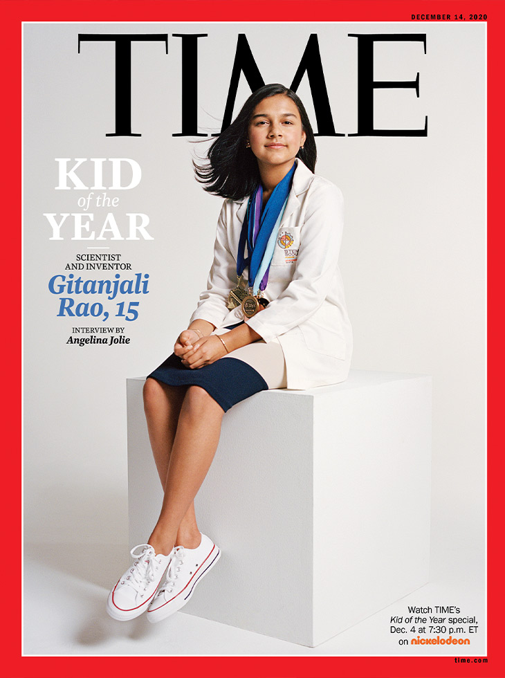 Gitanjali on the front cover of time magazine