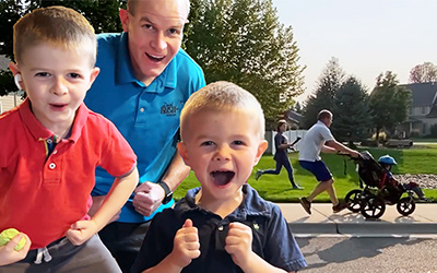 kids reacting to their dad breaking records