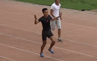 fastest 100m hopping and jumping rope