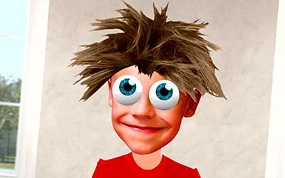 cartoon character with big eyes