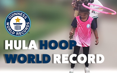 FABULOUS hula hoop record with hair bun