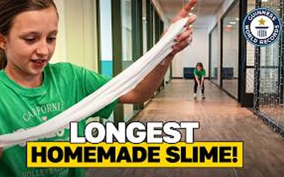 girl with stretched slime