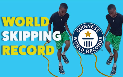 Teenager breaks world skipping record