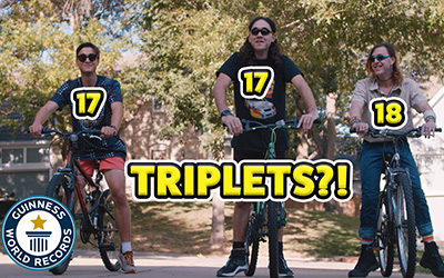 triplets on bicyles